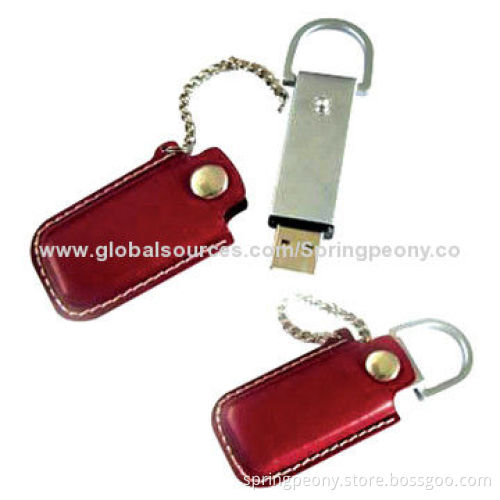 Keychain leather USB flash drives